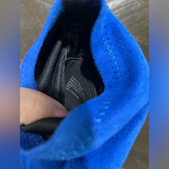 Bar lll Blue Suede Melanay Pointy Heeled Beaded Bootie Sz 8 - Picture 13 of 13